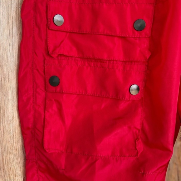 Men’s VTG Decibel Red Cargo Zippered Nylon Parachute Pants Street Wear M EUC - Picture 8 of 16